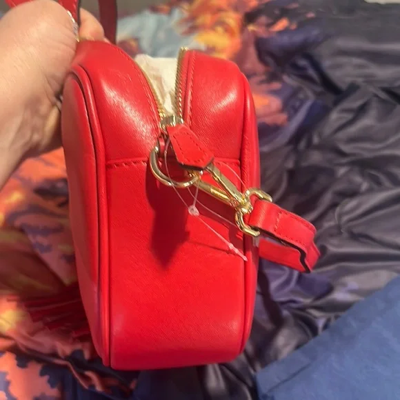 NWT Valentino Red Leather Crossbody Bag - Picture 10 of 14